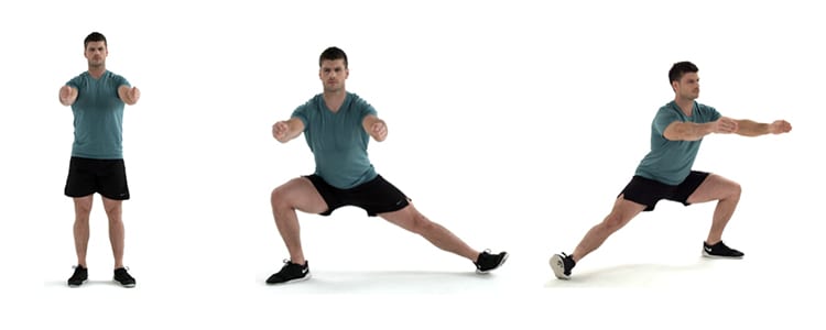Lateral lunges